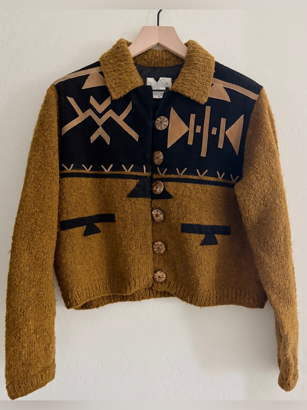 Vintage Sandy Starkman Southwestern Crop Jacket M - Picture 2 of 6